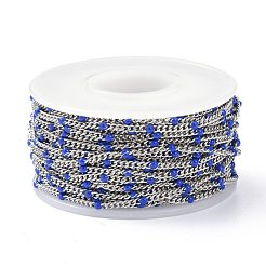 304 Stainless Steel Enamel Curb Chains&nbsp;CHS-P013-01P-09