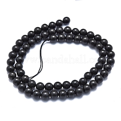 Natural Shungite Beads Strands&nbsp;G-M353-A04-8mm