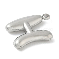304 Stainless Steel Initial Pendants&nbsp;STAS-S186-12H-P