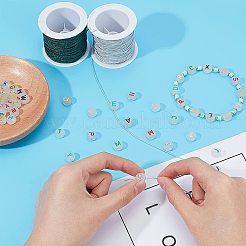 DIYジュエリー作成キット  蓄光アクリルビーズを含む  強い伸縮性のあるビーディング弾性糸  ミックスカラー  10mm  穴：2mm  50個/カラー&nbsp;DIY-PH0003-35