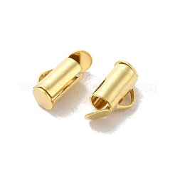 真鍮製コードエンドパーツ  カドミウムフリー＆鉛フリー  コラム  24KGP本金メッキ  8x4mm  穴：1mm  内径：3mm&nbsp;FIND-Z039-22A-G