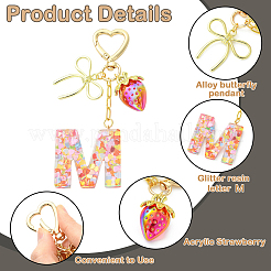 Alloy & Resin Pendant Decorations&nbsp;HJEW-YW00401-03