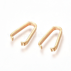 201ステンレス鋼オープンクイックリンクコネクター  フレームコネクター  ゴールドカラー  11.5x7.8x1.6mm&nbsp;STAS-L238-028B-G