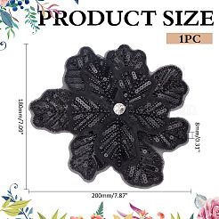 3D Polyester Embroider Thread Iron on/Sew On Patches&nbsp;PATC-WH0023-21A