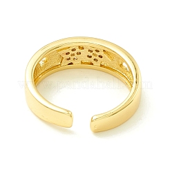 Clear Cubic Zirconia Star Open Cuff Ring for Women&nbsp;ZIRC-P096-18G