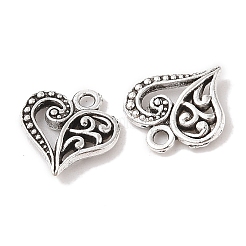 Tibetan Style Filigree Alloy Heart Charms&nbsp;TIBEP-0277-AS-RS