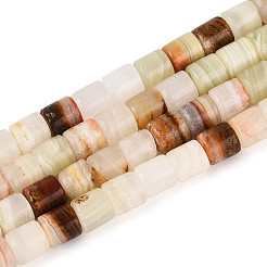 Natural Green Banded Calcite(Afghan Jade) Beads Strands&nbsp;G-T141-94A