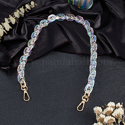 アクリルバッグハンドル  合金回転式ナスカン付き  バッグストラップ用交換アクセサリー用  透明  66cm&nbsp;FIND-WH0068-61