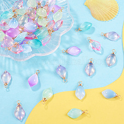 70Pcs Imitation Jade Glass Pendants&nbsp;PALLOY-TAC0279