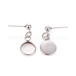 Tarnish Resistant 304 Stainless Steel Stud Earring Settings&nbsp;LS-STAS-L226-019I-P