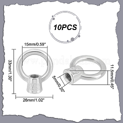 10Pcs 304 Stainless Steel Lifting Eye Nuts&nbsp;FIND-UN0001-75B