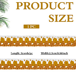 綿レースリボン  ポリエステルと  服飾材料  ダークチソウ  1~1-1/8インチ（25~30mm）  3ヤード/個&nbsp;DIY-WH0504-724C