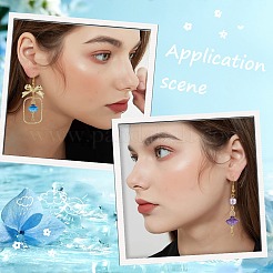 32本8色プリントアロイペンダント  バレエダンサーのチャーム  ミックスカラー  29.5x13x2mm  穴：1.4mm  4個/カラー&nbsp;ENAM-SC0005-39