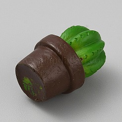 サボテンのミニチュア装飾品  マイクロランドスケープホームドールハウスアクセサリー  小道具の装飾のふりをする  濃い緑  16.5x25.5mm&nbsp;DJEW-CJC0005-01D