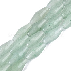 天然石グリーンアベンチュリンビーズ連売り  双円錐形  14~15x6mm  穴：1mm  約25~26個/連  14.57~15.16''（37~38.5センチメートル）&nbsp;G-A223-A02-01