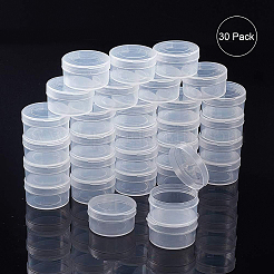 プラスチックビーズ収納ケース  コラム  透明  3.2x1.8cm  容量：7ミリリットル  30pc&nbsp;CON-BC0004-18