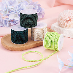 4 Rolls 4 Colors Round Polyester Cord&nbsp;OCOR-TA0003-88B