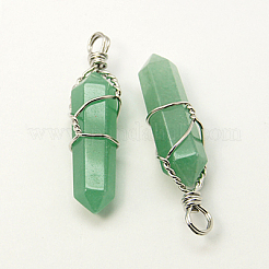 Natural Gemstone Double Terminated Pointed Pendants&nbsp;G-J062-P