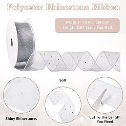 9M Polyester Rhinestone Ribbon&nbsp;OCOR-TAC0015-19D