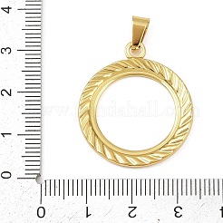 304ステンレスペンダント  中空  ゴールドカラー  リング  29.5x25.5x2mm  穴：6x3mm&nbsp;STAS-K315-04C-G