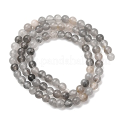 天然石クラウディクォーツビーズ連売り  ラウンド  4mm  穴：1mm  約86~88個/連  15インチ&nbsp;G-D840-69-4mm