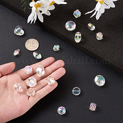 150Pcs 15 Style Transparent Acrylic Beads&nbsp;TACR-YS0001-06