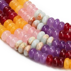 Gradient Color Natural Dyed White Jade & Synthetic Shoushan Stone Beads Strands&nbsp;GG-CBA1E0E-01F