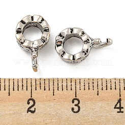 合金チューブベイル  ループベイル  アンティークシルバー  13x7.5x8mm  穴：3mm  内径：5mm&nbsp;FIND-A039-03AS