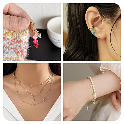 12Pcs 2 Styles Brass Micro Pave Cubic Zirconia Charms&nbsp;KK-TA0008-70E