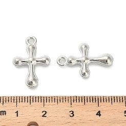 合金ペンダント  鉛フリー＆カドミウムフリー  クロスチャーム  プラチナ  21.5x14.5x3.5mm  穴：1.8mm  約813個/1000g&nbsp;FIND-H053-02P