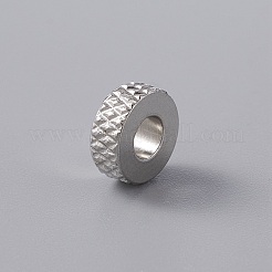 303ステンレススチールスペーサービーズ  フラットラウンド  ステンレス鋼色  8x3mm  穴：3.5mm&nbsp;FIND-TAC0002-044