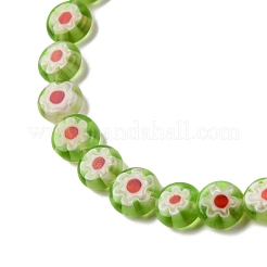 Handmade Millefiori Lampwork Beads Strands&nbsp;LAMP-G164-11H