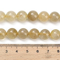 天然石ゴールドルチルクォーツビーズ連売り  ラウンド  染め＆加熱  10~10.8mm  穴：0.9mm  約37~38個/連  15.16~15.24''（38.5~38.7センチメートル）&nbsp;G-H337-A04-05
