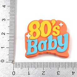 面白いシリコンビーズ  焦点ビーズ  80歳の赤ちゃん  27x30.5x7.5mm  穴：2mm&nbsp;PL-T045-01B
