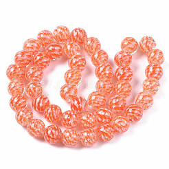 Transparent Handmade Lampwork Beads Strands&nbsp;LAMP-T007-21F