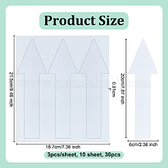 Rectangle Self-Adhesive Arrows Guide Label Sticker Paper&nbsp;DIY-WH0678-33D