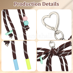 2Pcs 2 Colors Acrylic & Polyester Bowknot Pendant Decorations&nbsp;HJEW-GF0001-61