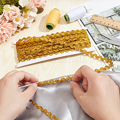 15 Yards Polyester Wavy Fringe Trim Ribbon&nbsp;SRIB-WH0011-207A