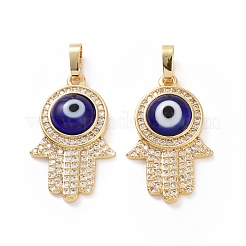 Brass Micro Pave Cubic Zirconia Pendants&nbsp;ZIRC-F136-03G-01