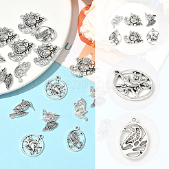 48Pcs 6 Styles Tibetan Style Alloy Pendants&nbsp;FIND-SC0019-41