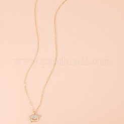 Graduation Theme Alloy Crystal Rhinestone Pendant Necklaces&nbsp;FS-WG07ADB-01