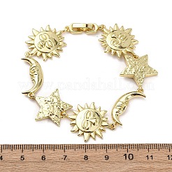 Brass Link Bracelets for Women&nbsp;BJEW-H209-11G