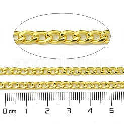 304ステンレススチールカーブチェーン  溶接されていない  スプールで  18KGP本金メッキ  5.5x3.5x1.5mm&nbsp;CHS-G036-01G