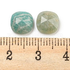 天然石のアマゾナイトカボション  多面カット正方形  8x8x4mm&nbsp;G-M431-01J