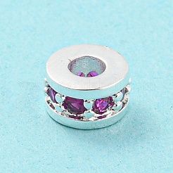 Rack Plating Brass Micro Pave Cubic Zirconia Beads&nbsp;KK-A196-04S