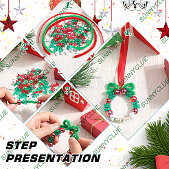 アクリルとプラスチックのクリスマスキャンディビーズセット  ミックスカラー&nbsp;DIY-SC0026-81C