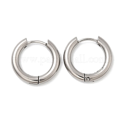 316f ステンレススチールフープピアス  リング  ステンレス鋼色  17x18x3mm&nbsp;EJEW-D341-01D-P