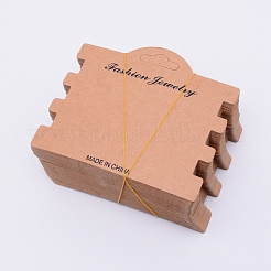 ヘアバンドディスプレイカード  ぶら下げダングルホルダー厚紙タグ  バリーウッド  10.5x7.8x0.05cm&nbsp;DIY-WH0189-11B