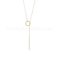 304 Stainless Steel Lariat Necklaces&nbsp;STAS-OY010-09G