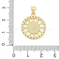 Religion Cross Brass Micro Pave Clear Cubic Zirconia Pendants&nbsp;CU-CBA83A6-03E-G